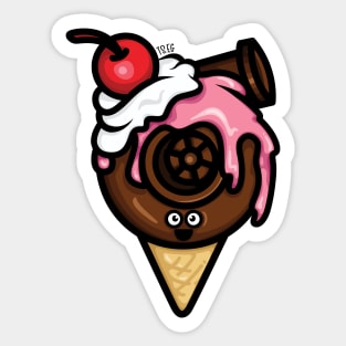 Cutest Turbo - Strawberry/Chocolate Ice Cream Sticker